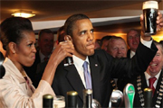 Obama Drinks Guinness In Four Sips